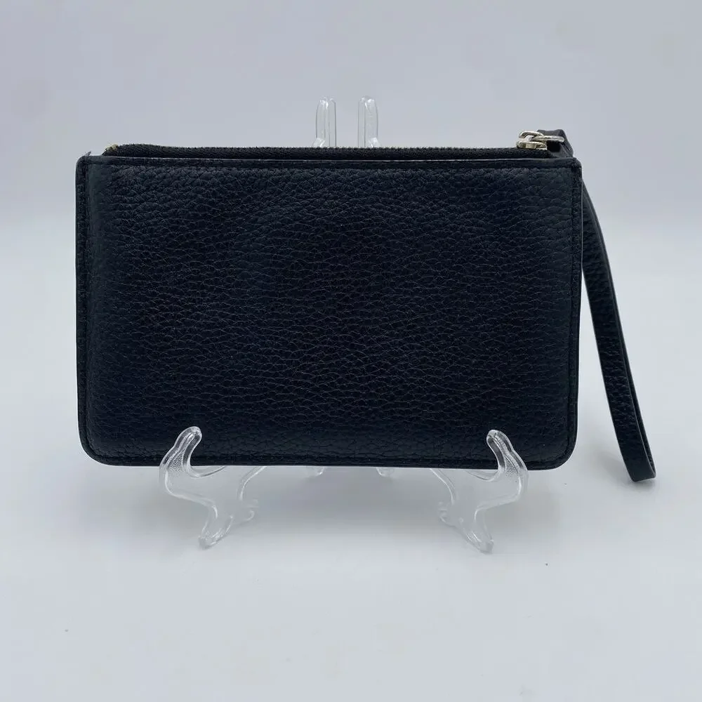 Kate Spade Highland Place Bee Black Pebbled Leather Wristlet | Wallet | Clutch